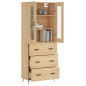vidaXL Aparador alto madera contrachapada color roble 69,5x34x180 cm vidaXL Aparador alto madera contrachapada color roble 69,5x34x180 cm