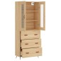vidaXL Aparador alto madera contrachapada color roble 69,5x34x180 cm vidaXL Aparador alto madera contrachapada color roble 69,5x34x180 cm