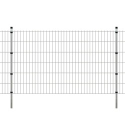 vidaXL Postes de valla 20 uds acero galvanizado plateado 170 cm