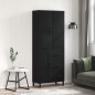 vidaXL Aparador alto madera contrachapada negro 69,5x34x180 cm vidaXL Aparador alto madera contrachapada negro 69,5x34x180 cm