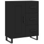 vidaXL Aparador alto madera contrachapada negro 69,5x34x180 cm vidaXL Aparador alto madera contrachapada negro 69,5x34x180 cm