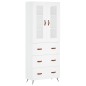 vidaXL Aparador alto madera contrachapada blanco 69,5x34x180 cm vidaXL Aparador alto madera contrachapada blanco 69,5x34x180 cm