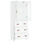 vidaXL Aparador alto madera contrachapada blanco 69,5x34x180 cm vidaXL Aparador alto madera contrachapada blanco 69,5x34x180 cm