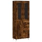 vidaXL Aparador alto madera contrachapada roble ahumado 69,5x34x180 cm vidaXL Aparador alto madera contrachapada roble ahumado 69,5x34x180 cm