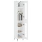 vidaXL Aparador alto madera contrachapada blanco 34,5x34x180 cm vidaXL Aparador alto madera contrachapada blanco 34,5x34x180 cm