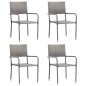 vidaXL Juego de comedor para jardín de 5 piezas gris antracita