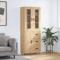 vidaXL Aparador alto madera contrachapada color roble 69,5x34x180 cm vidaXL Aparador alto madera contrachapada color roble 69,5x34x180 cm