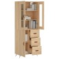 vidaXL Aparador alto madera contrachapada color roble 69,5x34x180 cm vidaXL Aparador alto madera contrachapada color roble 69,5x34x180 cm