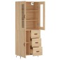 vidaXL Aparador alto madera contrachapada color roble 69,5x34x180 cm vidaXL Aparador alto madera contrachapada color roble 69,5x34x180 cm