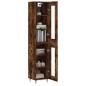 vidaXL Aparador de madera contrachapada roble ahumado 34,5x34x180 cm vidaXL Aparador de madera contrachapada roble ahumado 34,5x34x180 cm