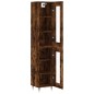 vidaXL Aparador de madera contrachapada roble ahumado 34,5x34x180 cm vidaXL Aparador de madera contrachapada roble ahumado 34,5x34x180 cm