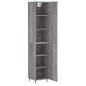 vidaXL Aparador alto madera contrachapada gris Sonoma 34,5x34x180 cm