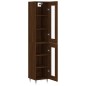 vidaXL Aparador alto madera contrachapada roble marrón 34,5x34x180 cm