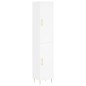vidaXL Aparador alto madera contrachapada blanco 34,5x34x180 cm vidaXL Aparador alto madera contrachapada blanco 34,5x34x180 cm