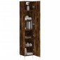 vidaXL Aparador de madera contrachapada roble ahumado 34,5x34x180 cm vidaXL Aparador de madera contrachapada roble ahumado 34,5x34x180 cm