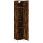 vidaXL Aparador de madera contrachapada roble ahumado 34,5x34x180 cm vidaXL Aparador de madera contrachapada roble ahumado 34,5x34x180 cm