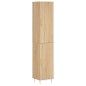 vidaXL Aparador de madera contrachapada roble Sonoma 34,5x34x180 cm vidaXL Aparador de madera contrachapada roble Sonoma 34,5x34x180 cm