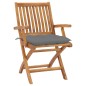 vidaXL Sillas de jardín plegables 6 uds madera maciza teca con cojines vidaXL Sillas de jardín plegables 6 uds madera maciza teca con cojines