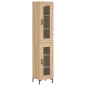 vidaXL Aparador de madera contrachapada roble Sonoma 34,5x34x180 cm vidaXL Aparador de madera contrachapada roble Sonoma 34,5x34x180 cm