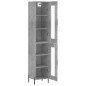 vidaXL Aparador de madera contrachapada gris hormigón 34,5x34x180 cm vidaXL Aparador de madera contrachapada gris hormigón 34,5x34x180 cm