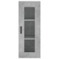 vidaXL Aparador de madera contrachapada gris hormigón 34,5x34x180 cm vidaXL Aparador de madera contrachapada gris hormigón 34,5x34x180 cm