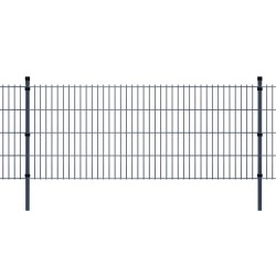 vidaXL Postes de valla 20 uds acero galvanizado gris 150 cm