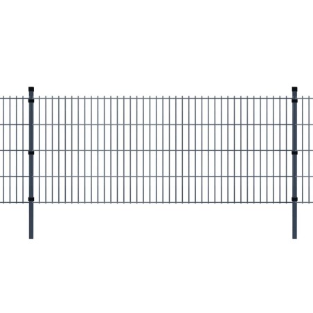 vidaXL Postes de valla 20 uds acero galvanizado gris 150 cm