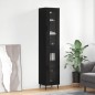vidaXL Aparador de madera contrachapada negro 34,5x34x180 cm vidaXL Aparador de madera contrachapada negro 34,5x34x180 cm