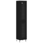 vidaXL Aparador de madera contrachapada negro 34,5x34x180 cm vidaXL Aparador de madera contrachapada negro 34,5x34x180 cm