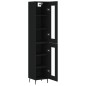 vidaXL Aparador de madera contrachapada negro 34,5x34x180 cm vidaXL Aparador de madera contrachapada negro 34,5x34x180 cm