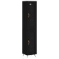 vidaXL Aparador de madera contrachapada negro 34,5x34x180 cm vidaXL Aparador de madera contrachapada negro 34,5x34x180 cm