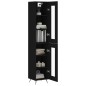 vidaXL Aparador de madera contrachapada negro 34,5x34x180 cm vidaXL Aparador de madera contrachapada negro 34,5x34x180 cm