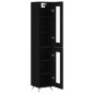 vidaXL Aparador de madera contrachapada negro 34,5x34x180 cm vidaXL Aparador de madera contrachapada negro 34,5x34x180 cm