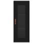 vidaXL Aparador de madera contrachapada negro 34,5x34x180 cm vidaXL Aparador de madera contrachapada negro 34,5x34x180 cm