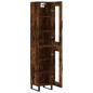 vidaXL Aparador de madera contrachapada roble ahumado 34,5x34x180 cm vidaXL Aparador de madera contrachapada roble ahumado 34,5x34x180 cm