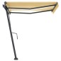 vidaXL Toldo manual retráctil con LED amarillo y blanco 300x250 cm vidaXL Toldo manual retráctil con LED amarillo y blanco 300x250 cm