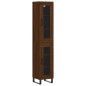 vidaXL Aparador alto madera contrachapada roble marrón 34,5x34x180 cm vidaXL Aparador alto madera contrachapada roble marrón 34,5x34x180 cm