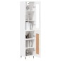 vidaXL Aparador alto madera contrachapada blanco brillo 34,5x34x180 cm vidaXL Aparador alto madera contrachapada blanco brillo 34,5x34x180 cm
