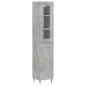 vidaXL Aparador de madera contrachapada gris hormigón 34,5x34x180 cm vidaXL Aparador de madera contrachapada gris hormigón 34,5x34x180 cm