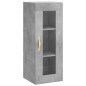 vidaXL Aparador de madera contrachapada gris hormigón 34,5x34x180 cm vidaXL Aparador de madera contrachapada gris hormigón 34,5x34x180 cm