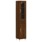 vidaXL Aparador alto madera contrachapada roble marrón 34,5x34x180 cm vidaXL Aparador alto madera contrachapada roble marrón 34,5x34x180 cm