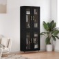 vidaXL Aparador alto madera contrachapada negro 69,5x34x180 cm vidaXL Aparador alto madera contrachapada negro 69,5x34x180 cm