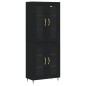 vidaXL Aparador alto madera contrachapada negro 69,5x34x180 cm vidaXL Aparador alto madera contrachapada negro 69,5x34x180 cm