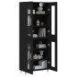 vidaXL Aparador alto madera contrachapada negro 69,5x34x180 cm vidaXL Aparador alto madera contrachapada negro 69,5x34x180 cm