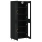 vidaXL Aparador alto madera contrachapada negro 69,5x34x180 cm vidaXL Aparador alto madera contrachapada negro 69,5x34x180 cm