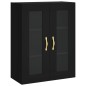 vidaXL Aparador alto madera contrachapada negro 69,5x34x180 cm vidaXL Aparador alto madera contrachapada negro 69,5x34x180 cm