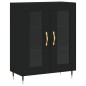 vidaXL Aparador alto madera contrachapada negro 69,5x34x180 cm vidaXL Aparador alto madera contrachapada negro 69,5x34x180 cm
