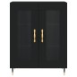 vidaXL Aparador alto madera contrachapada negro 69,5x34x180 cm vidaXL Aparador alto madera contrachapada negro 69,5x34x180 cm