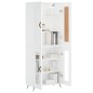 vidaXL Aparador alto madera contrachapada blanco 69,5x34x180 cm vidaXL Aparador alto madera contrachapada blanco 69,5x34x180 cm