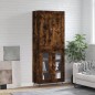 vidaXL Aparador alto madera contrachapada roble ahumado 69,5x34x180 cm vidaXL Aparador alto madera contrachapada roble ahumado 69,5x34x180 cm